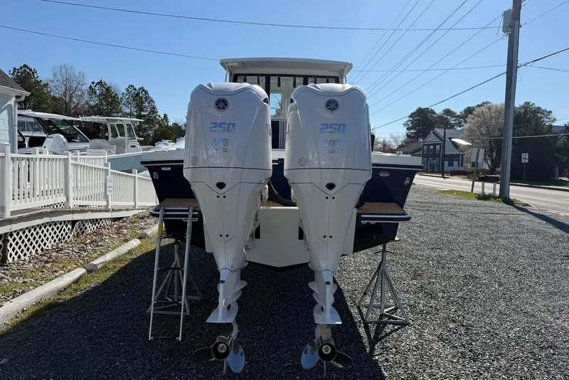 Slide: The Image of Steiger Craft 28 Annapolis 2026 with twin 250 HP outboard engines. - 6