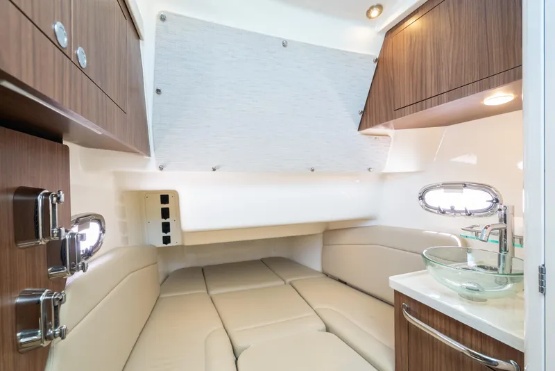 Slide: The Image of Luxurious interior cabin of 2020 Boston Whaler 380 Outrage with modern amenities. - 32