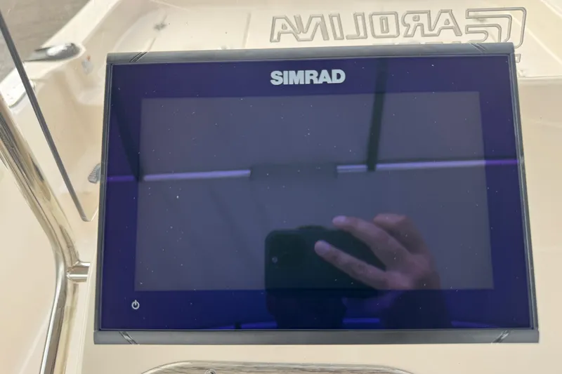 Slide: The Image of Simrad display on 2022 Carolina Skiff 19 LS boat dashboard. - 39