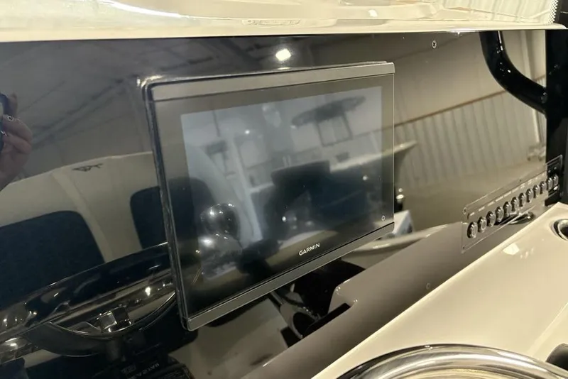 Slide: The Image of Garmin display on 2026 Tidewater 210 CC Adventure boat dashboard, showcasing modern navigation technology. - 20
