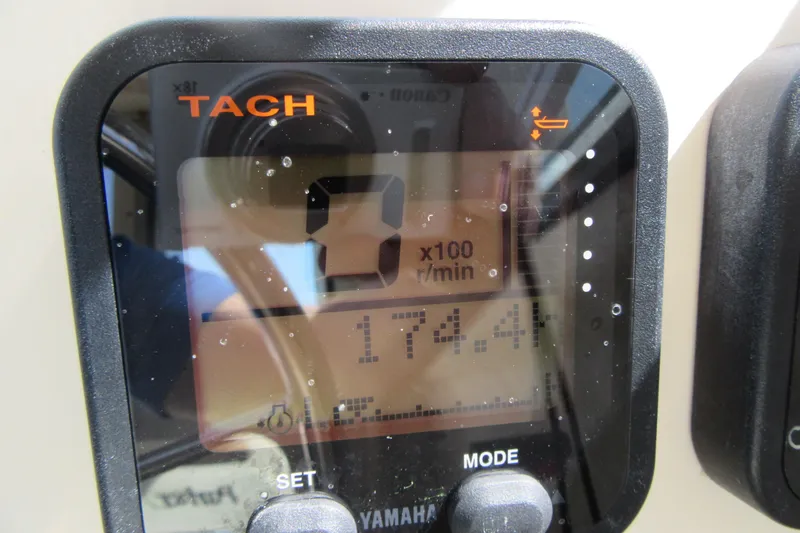 Slide: The Image of Close-up of a Yamaha tachometer on a 2006 Parker 2120 Sport Cabin boat. - 40