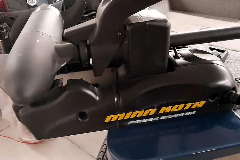 Slide: The Image of Minn Kota Power Drive V2 motor on 2013 Tracker Pro Guide V-16 WT boat. - 8