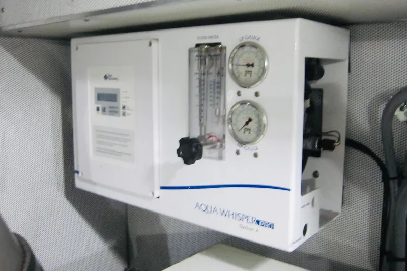 Slide: The Image of Aqua Whisper watermaker system in 1999 Delta Marine yacht engine room. - 86