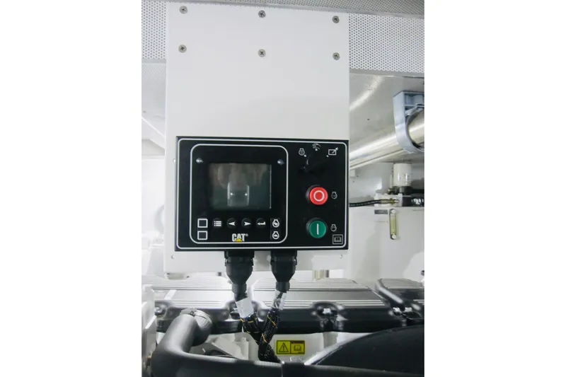 Slide: The Image of Control panel in a 1999 Delta Marine Raised Pilothouse Motoryacht engine room. - 94