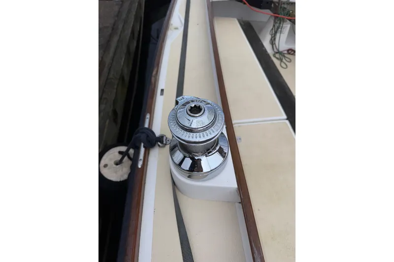 Slide: The Image of Chrome winch on 2017 Alerion Express 28 sailboat deck. - 7