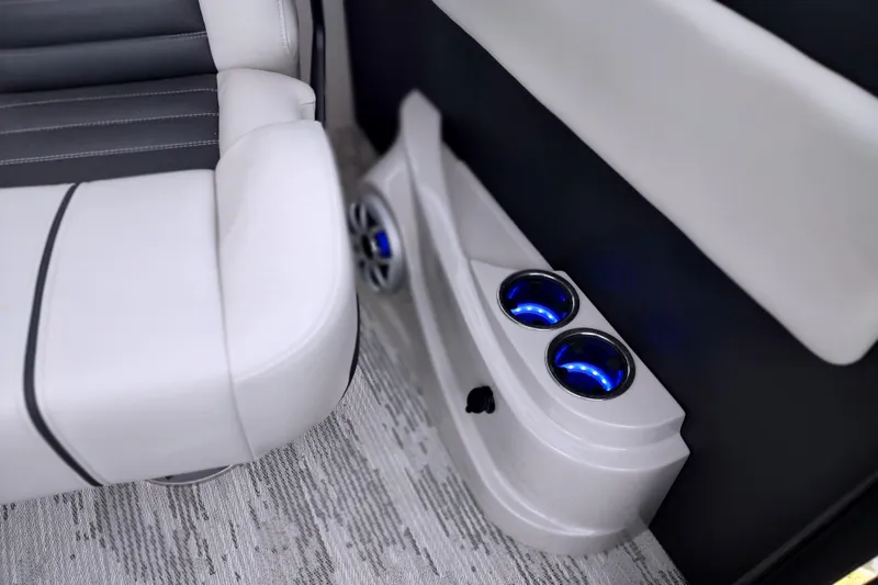 Slide: The Image of Interior of 2026 Sylvan G3 CLZ DH with illuminated cup holders and speaker. - 24