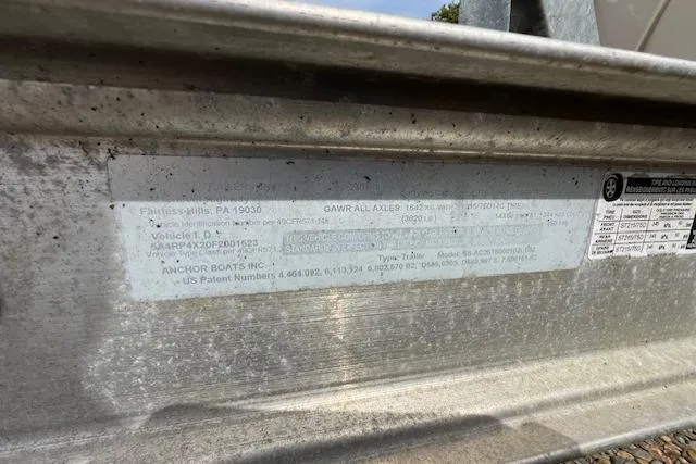 Slide: The Image of 2006 Striper 2301 Walkaround OB identification plate with specifications and patent numbers. - 30