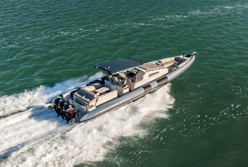 Slide: The Image of 2019 Chaser 500R boat cruising on open water, showcasing sleek design and powerful performance. - 3