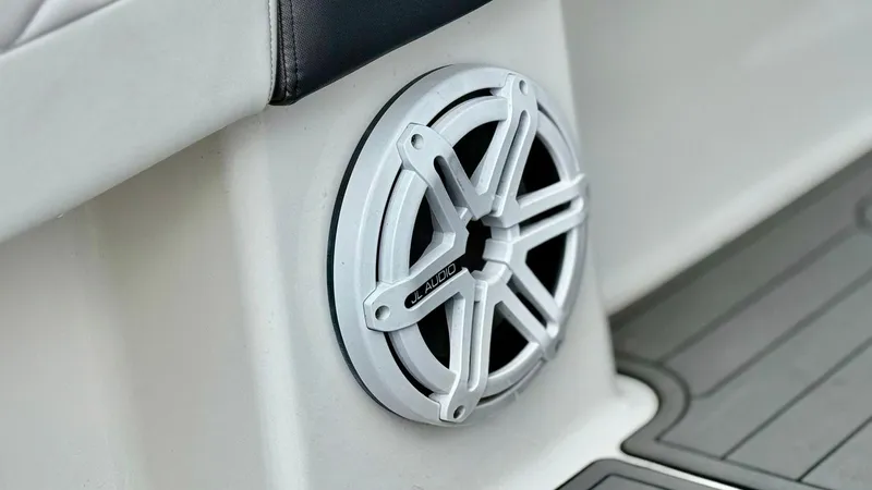 Slide: The Image of Speaker detail on 2020 Fountain 43NX boat, featuring sleek design and modern aesthetics. - 33