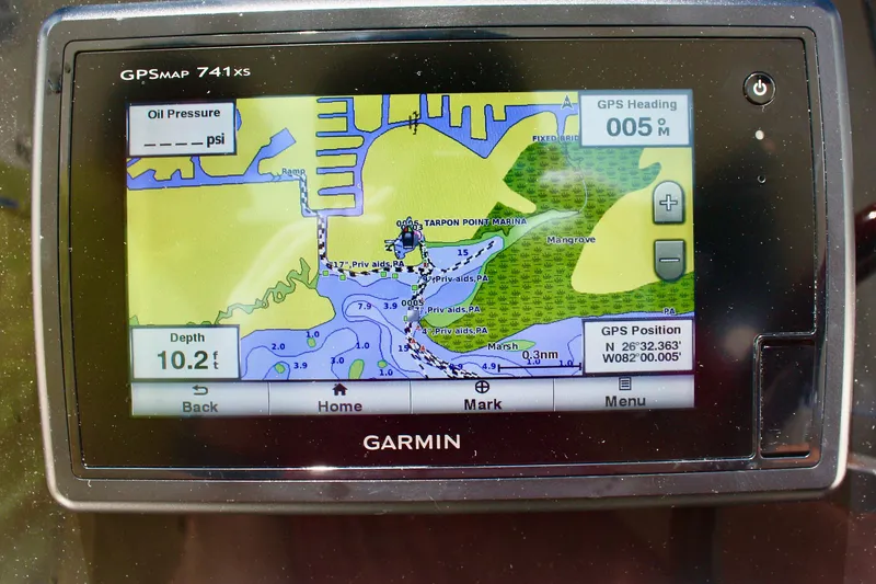 Slide: The Image of Garmin GPSMAP 741xs displaying nautical chart on Boston Whaler 280 Outrage, 2009 model. - 11