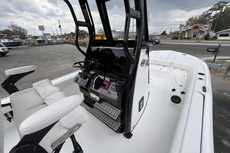 Slide: The Image of Interior view of the 2026 Tidewater 2500 Carolina Bay boat. - 11