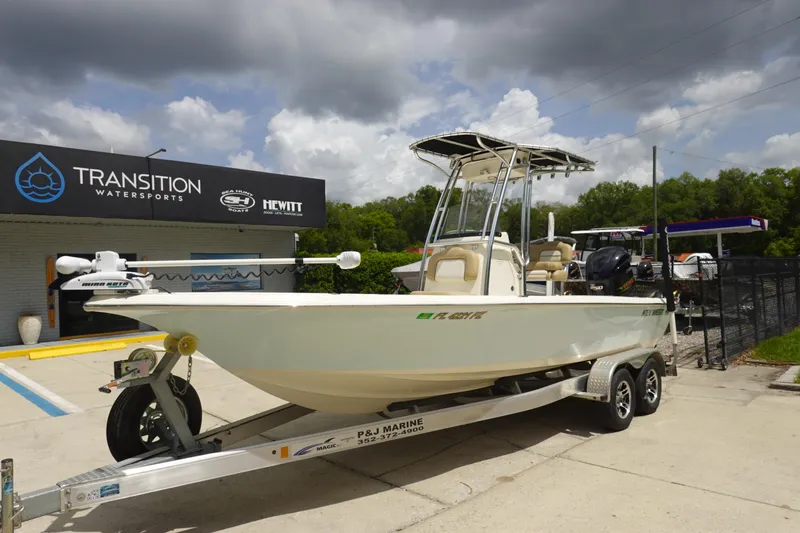 Slide: The Image of 2015 Key West 230 Bay Reef boat on trailer at Transition Watersports. - 2