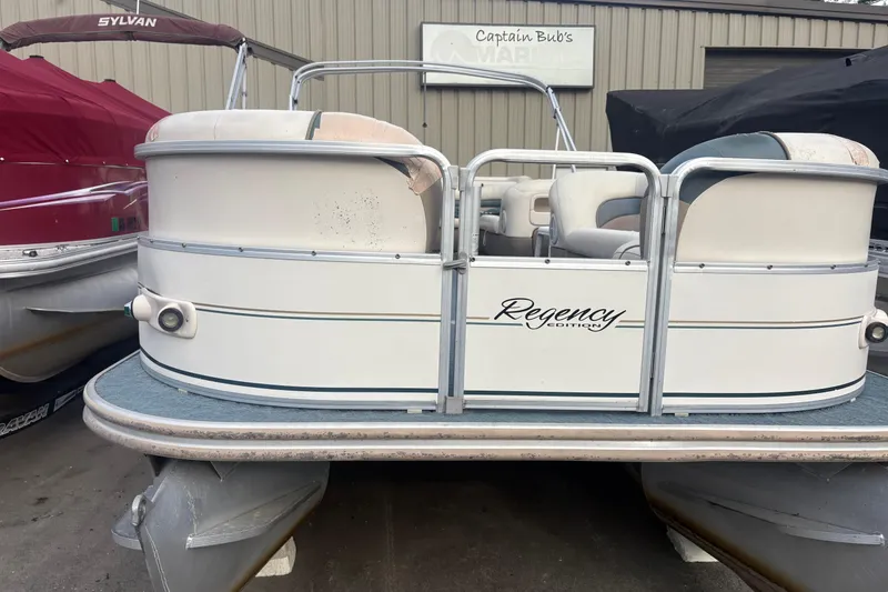 Slide: The Image of 2004 Sun Tracker Party Barge 22 Regency Edition pontoon boat at marina. - 3