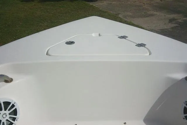 Slide: The Image of Bow area of a 2017 Key West 203 FS boat with storage compartment. - 18