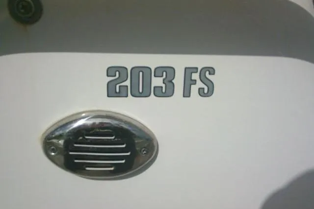 Slide: The Image of Close-up of 2017 Key West 203 FS boat model emblem and vent. - 20