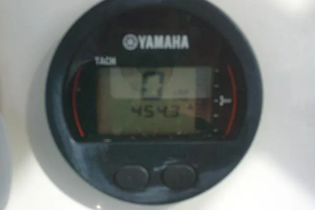 Slide: The Image of Yamaha tachometer display on 2017 Key West 203 FS boat, showing 4543 hours. - 44