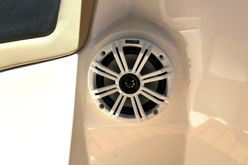 Slide: The Image of White speaker on 2015 Sea Ray 270 Sundeck boat interior. - 63