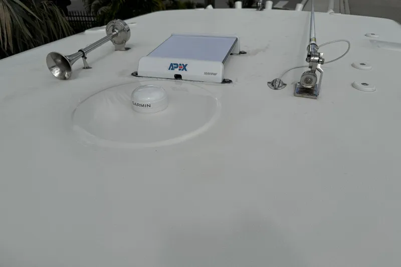 Slide: The Image of Rooftop view of 2024 Key West 263 FS boat with Garmin and Apex Seaview equipment. - 67