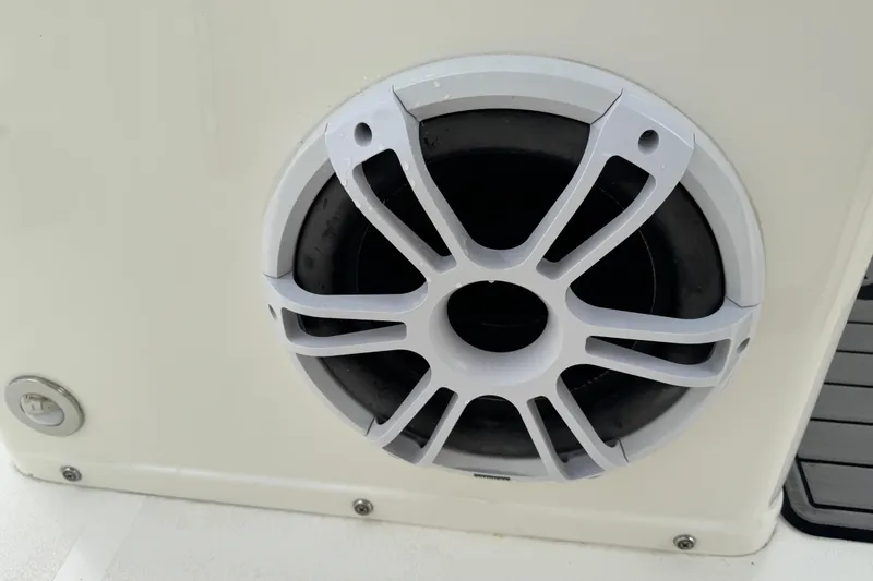 Slide: The Image of 2024 Key West 263 FS boat speaker detail with white grille. - 76