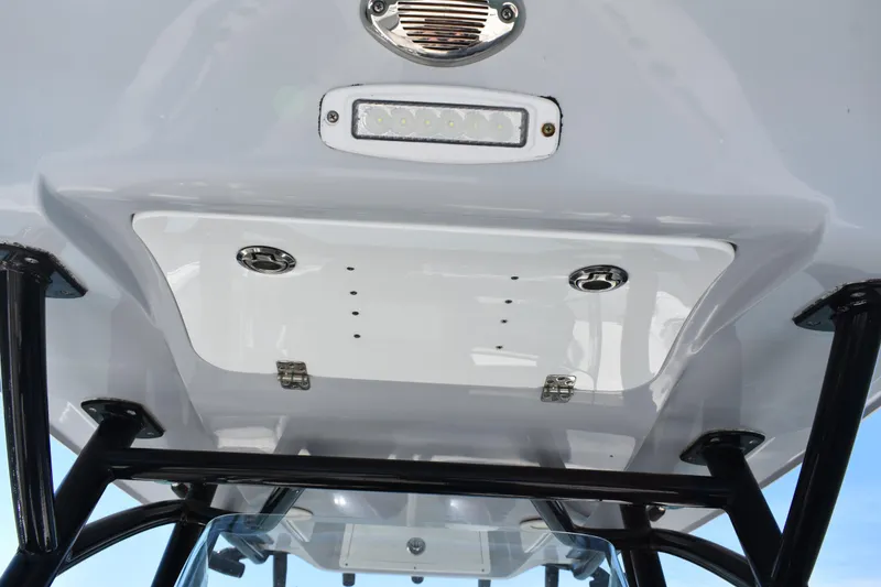 Slide: The Image of 2021 Sea Fox 268 Commander boat roof with LED light and storage compartment. - 27
