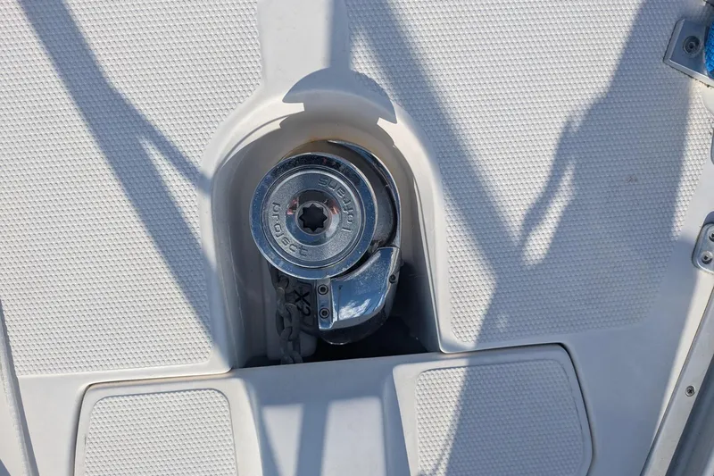 Slide: The Image of Anchor windlass on 2007 Elan Impression 434 yacht deck. - 45