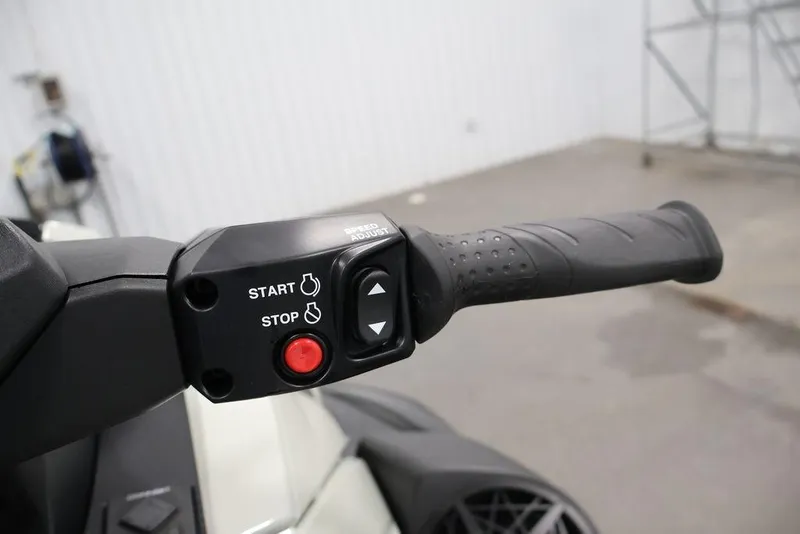 Slide: The Image of Close-up of 2026 Yamaha WaveRunner VX Cruiser HO handlebar controls. - 12