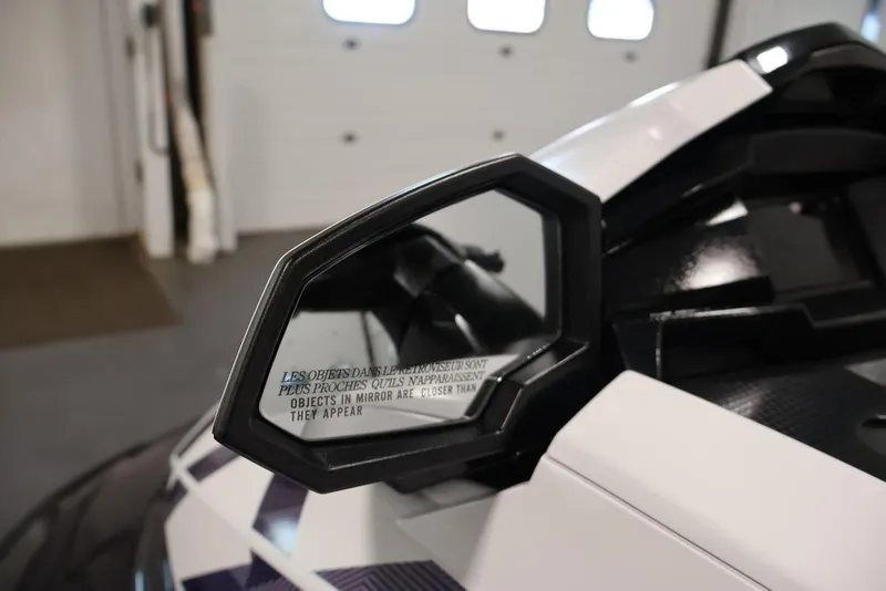 Slide: The Image of Side mirror of 2026 Yamaha WaveRunner VX Cruiser HO in a garage setting. - 22