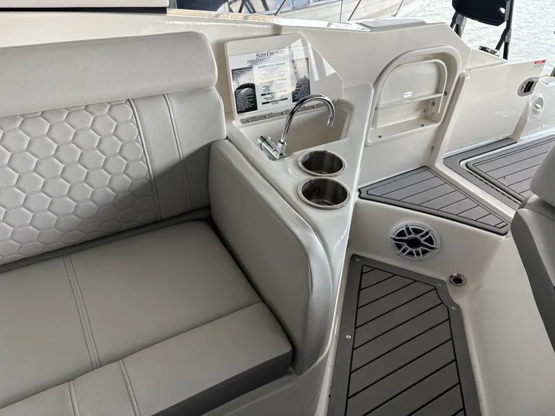 Slide: The Image of Interior of a 2020 Sea Ray SDX 270 yacht. - 10