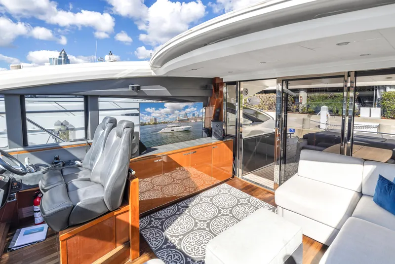 Slide: The Image of Luxurious interior of the 2013 Princess V57 yacht. - 12