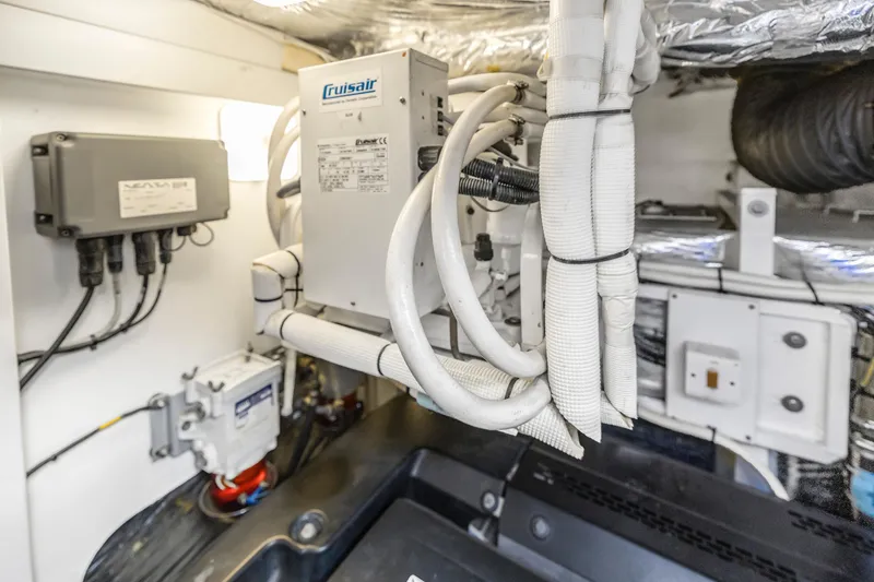 Slide: The Image of Interior of 2013 Princess V57 yacht with technical equipment. - 38