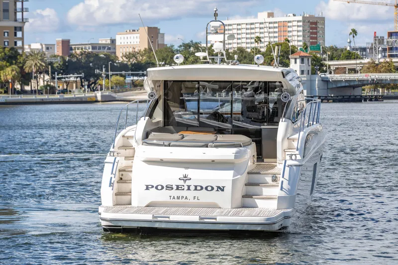 Slide: The Image of 2013 Princess V57 yacht named Poseidon in Tampa harbor. - 7