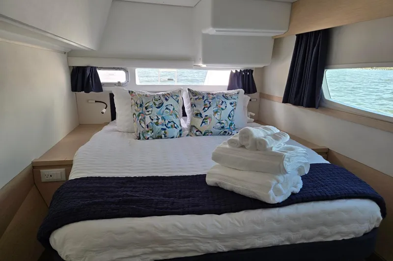 Slide: The Image of Luxurious cabin interior of 2018 Fountaine Pajot Helia 44 Evolution catamaran. - 23