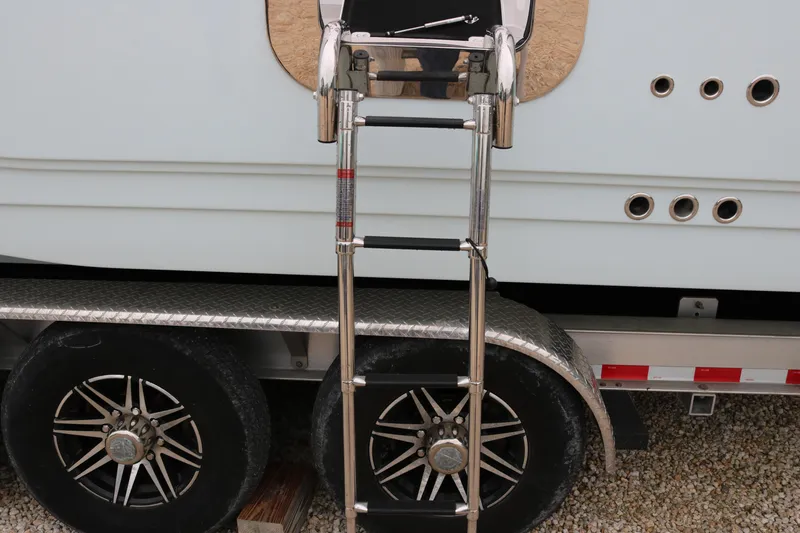 Slide: The Image of Stainless steel ladder on 2026 Sea Fox 368 Commander boat trailer. - 30