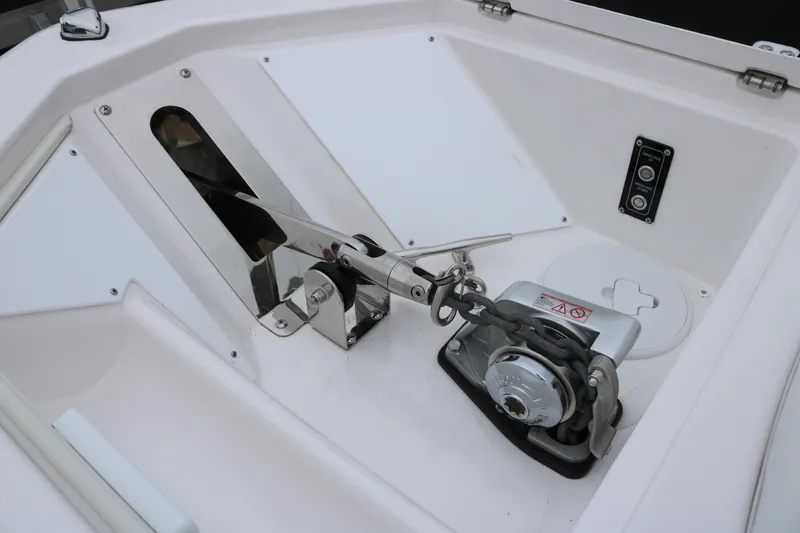 Slide: The Image of Anchor system of 2026 Sea Fox 368 Commander boat, featuring modern design and controls. - 8