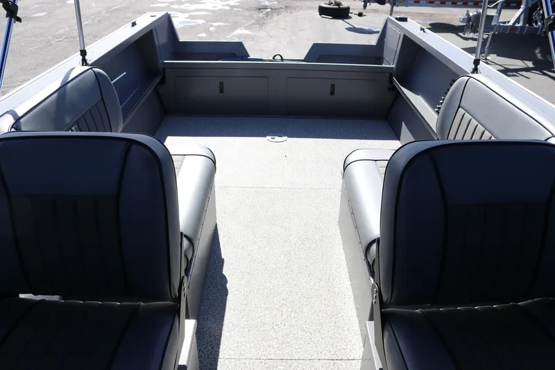 Slide: The Image of 2026 Alumaweld Stryker 202 boat interior with spacious seating and sleek design. - 29