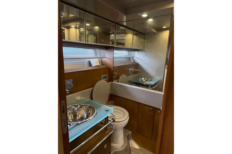 Slide: The Image of Luxurious bathroom interior of 2012 Riva 44' Rivarama yacht with modern fixtures. - 21
