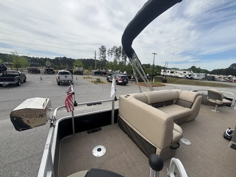 Slide: The Image of Sun Tracker Fishin Barge 20DLX w/Mercury 90ELPT CT 90HP - 4 - Stroke Engine 2020 - 20