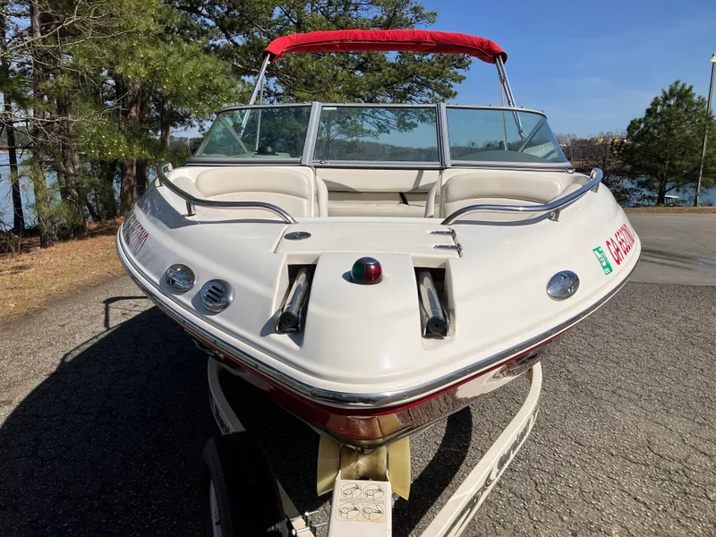 Slide: The Image of 2008 Chaparral 204 SSi boat on trailer, front view. - 2