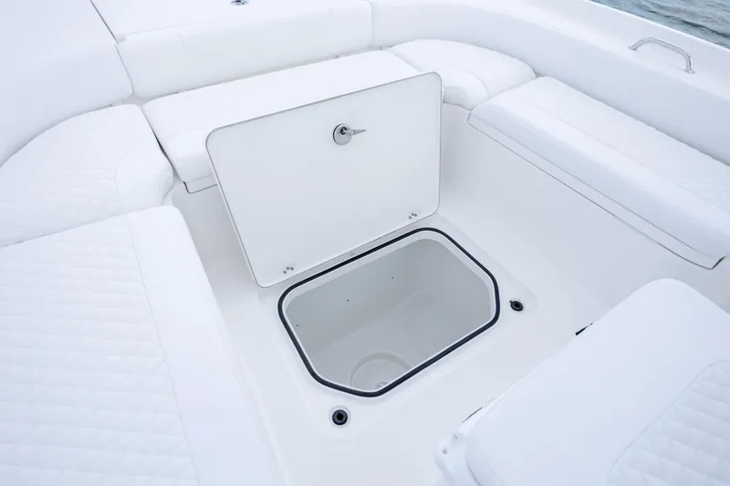 Slide: The Image of Interior view of 2026 Caymas 24 HB with storage compartment. - 15