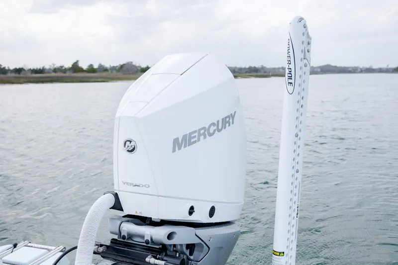 Slide: The Image of Mercury Verado engine on Caymas 24 HB boat, 2026 model. - 36