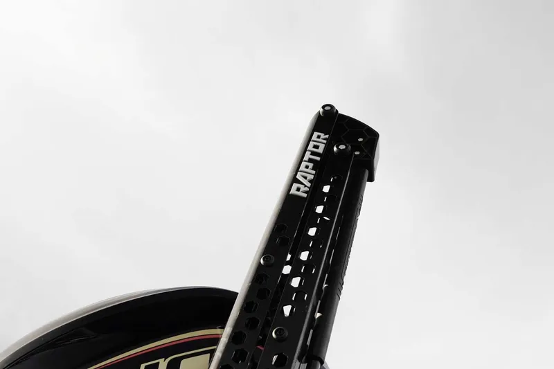 Slide: The Image of Raptor accessory on Skeeter ZXE20, 2026 model, against a cloudy sky background. - 19