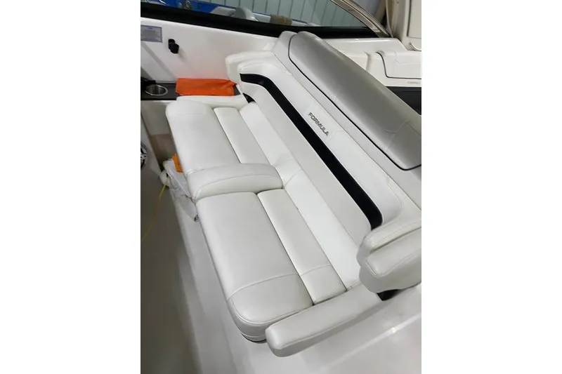 Slide: The Image of Luxurious white seating on a 2020 Formula 350 Sun Sport boat. - 8