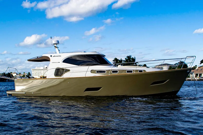 Slide: The Image of Luxury Monachus 45 Issa yacht cruising on a sunny day, 2019 model. - 23