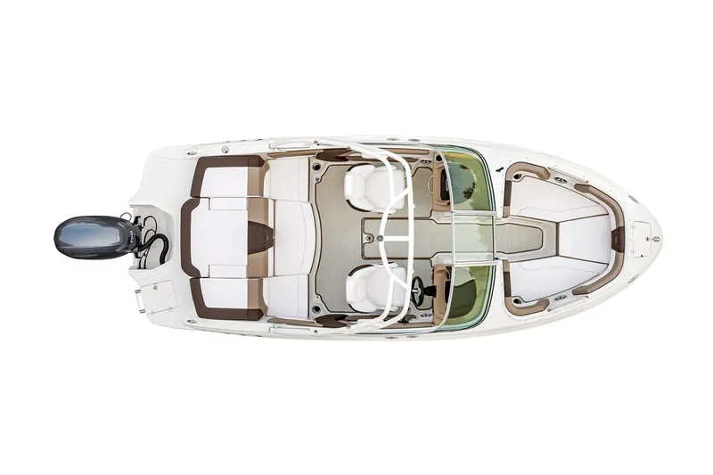 Slide: The Image of Manufacturer Provided Image: 2023 Chaparral 21 SSi OB boat, top view, white and brown interior. - 24