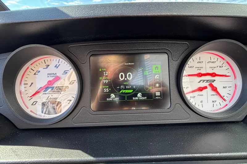 Slide: The Image of Dashboard of 2026 MB SPORTS F21 Classic with digital and analog gauges. - 22