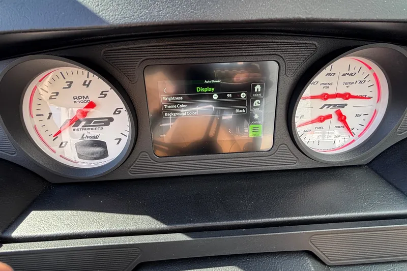 Slide: The Image of Dashboard of 2026 MB SPORTS F21 Classic with digital display and analog gauges. - 25