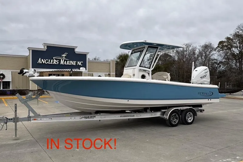 The Image of 2026 Robalo 266 Cayman boat on trailer at Anglers Marine NC, in stock. - 1