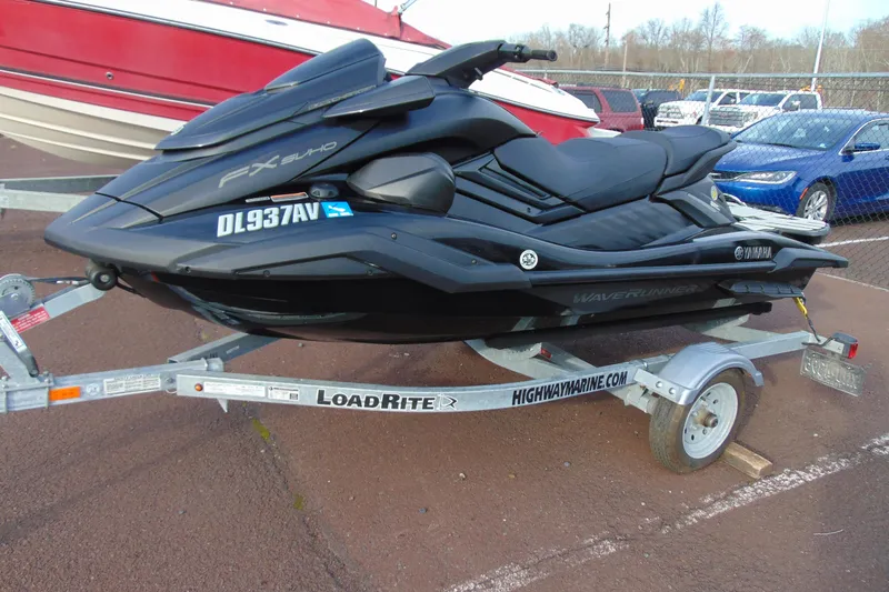 The Image of 2023 Yamaha WaveRunner FX SVHO on trailer, parked outdoors. - 2