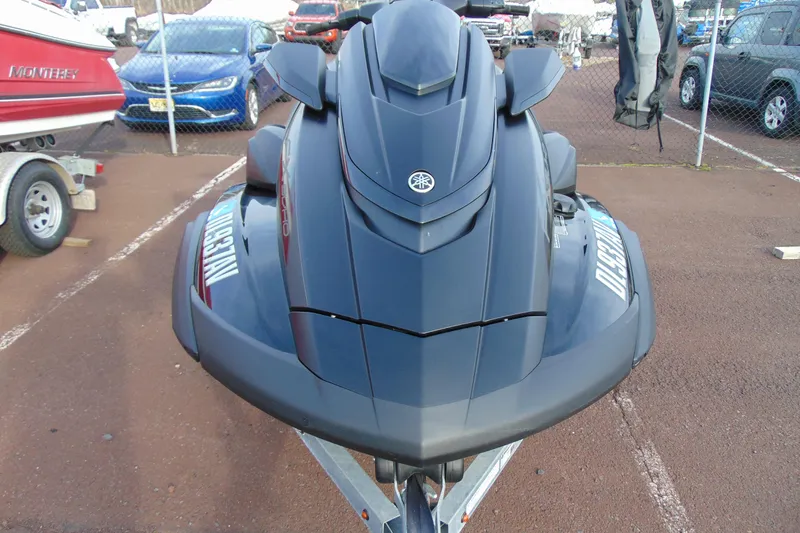 Slide: The Image of 2023 Yamaha WaveRunner FX SVHO jet ski in a parking lot. - 3