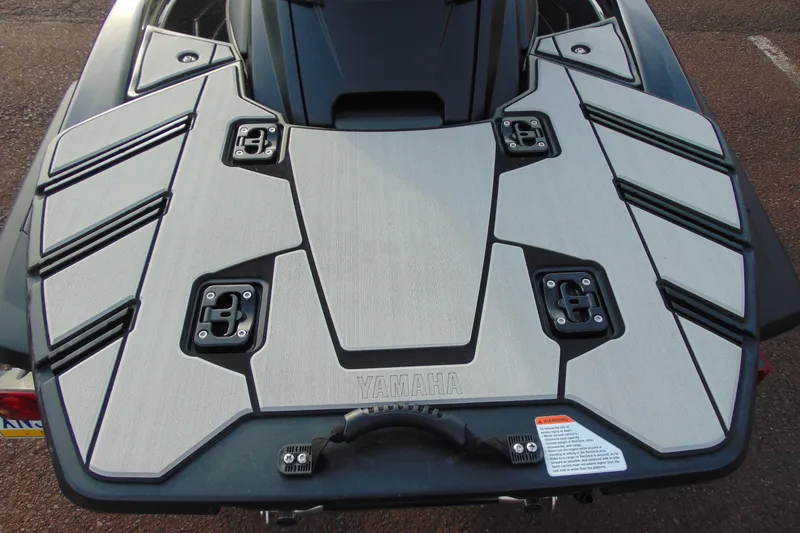 Slide: The Image of 2023 Yamaha WaveRunner FX SVHO rear deck with textured surface and mounting points. - 9